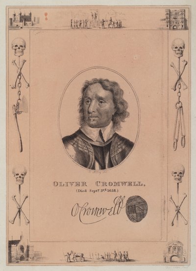 Oliver Cromwell, Died 3 September 1658 by English School